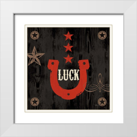Saddle Up Icon I White Modern Wood Framed Art Print with Double Matting by Pela Studio
