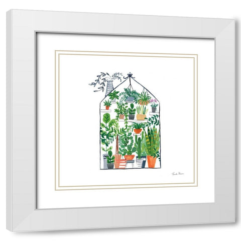 Greenhouse I White Modern Wood Framed Art Print with Double Matting by Paschke, Chris