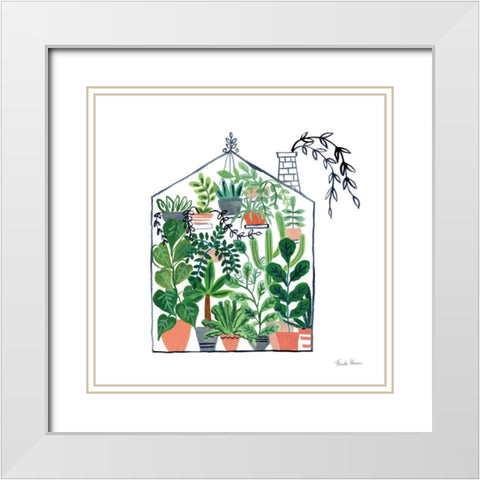 Greenhouse II White Modern Wood Framed Art Print with Double Matting by Paschke, Chris