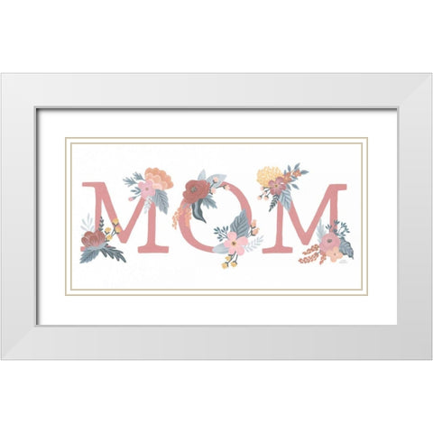 Love Letters Mom White Modern Wood Framed Art Print with Double Matting by Marshall, Laura