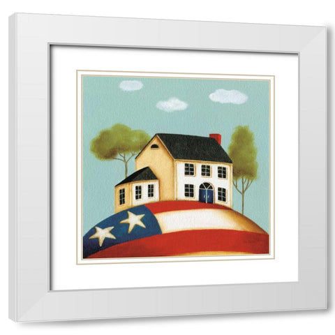 My Home I White Modern Wood Framed Art Print with Double Matting by Audit, Lisa