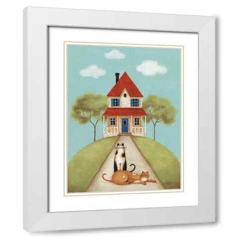 My Home V White Modern Wood Framed Art Print with Double Matting by Audit, Lisa