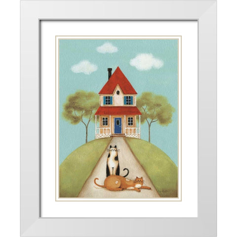 My Home V White Modern Wood Framed Art Print with Double Matting by Audit, Lisa