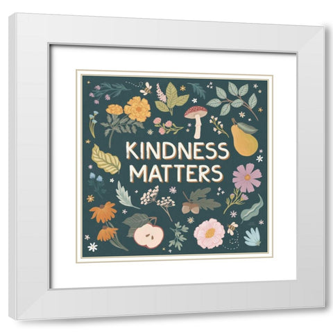 September Sweetness III Dark White Modern Wood Framed Art Print with Double Matting by Marshall, Laura