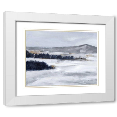 Cold Beauty White Modern Wood Framed Art Print with Double Matting by Munger, Pamela