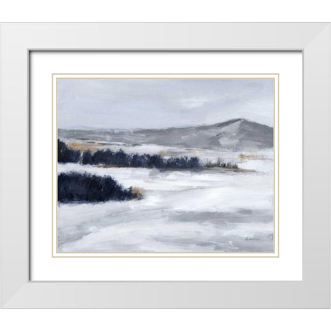 Cold Beauty White Modern Wood Framed Art Print with Double Matting by Munger, Pamela