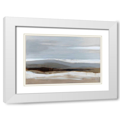 January Landscape White Modern Wood Framed Art Print with Double Matting by Munger, Pamela