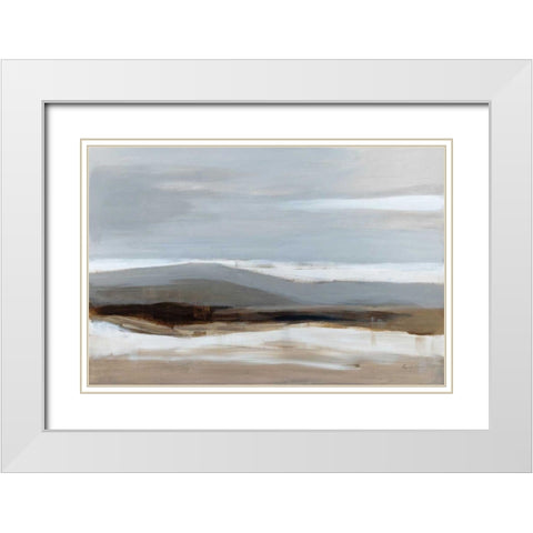 January Landscape White Modern Wood Framed Art Print with Double Matting by Munger, Pamela