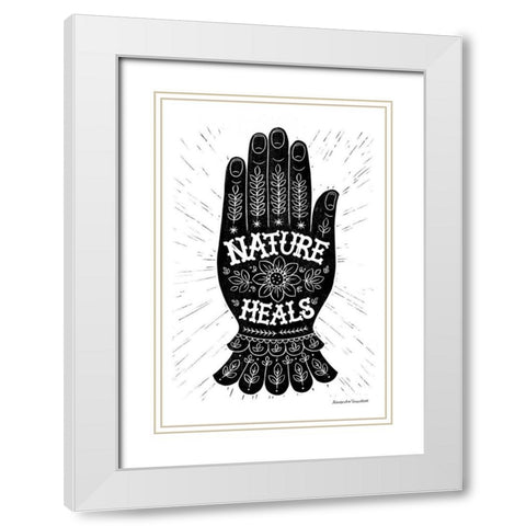 Nature Heals White Modern Wood Framed Art Print with Double Matting by Snowdon, Alexandra