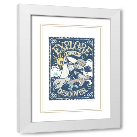 Explore Discover White Modern Wood Framed Art Print with Double Matting by Snowdon, Alexandra