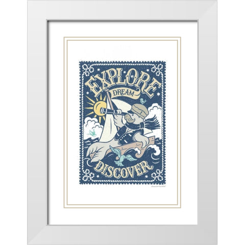 Explore Discover White Modern Wood Framed Art Print with Double Matting by Snowdon, Alexandra