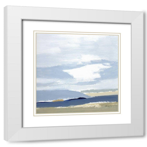 This Land I White Modern Wood Framed Art Print with Double Matting by Munger, Pamela