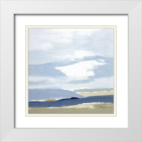 This Land I White Modern Wood Framed Art Print with Double Matting by Munger, Pamela