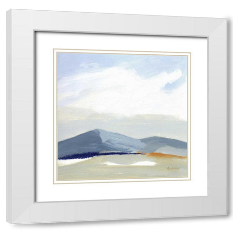 This Land II White Modern Wood Framed Art Print with Double Matting by Munger, Pamela