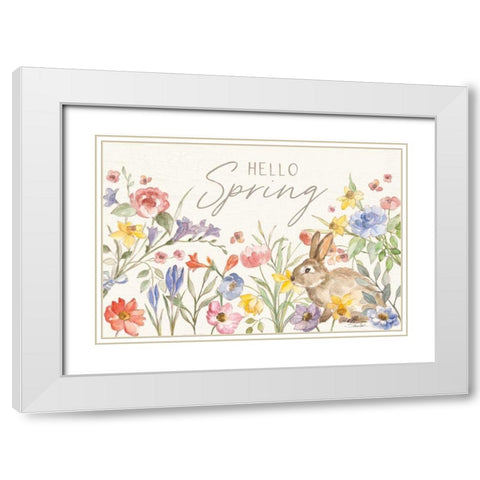 Happy Easter I White Modern Wood Framed Art Print with Double Matting by Vassileva, Silvia