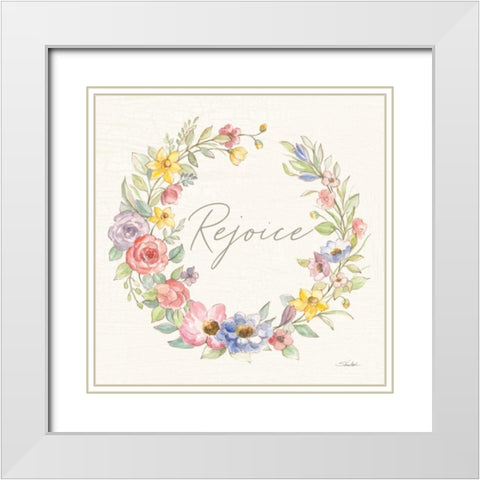 Happy Easter IV White Modern Wood Framed Art Print with Double Matting by Vassileva, Silvia