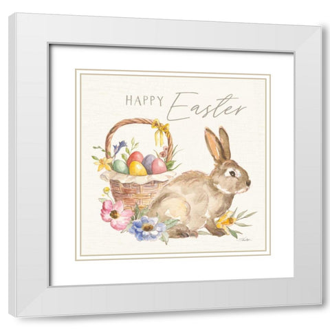Happy Easter VII White Modern Wood Framed Art Print with Double Matting by Vassileva, Silvia
