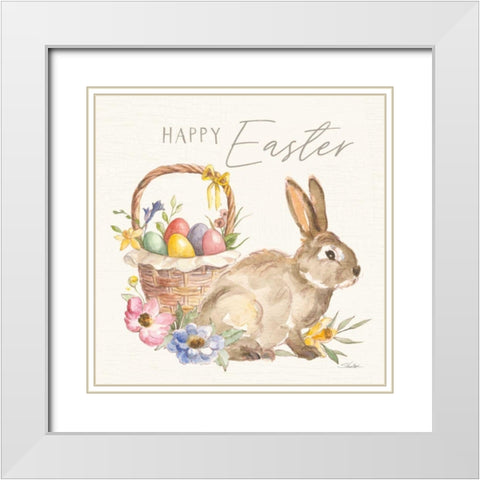 Happy Easter VII White Modern Wood Framed Art Print with Double Matting by Vassileva, Silvia