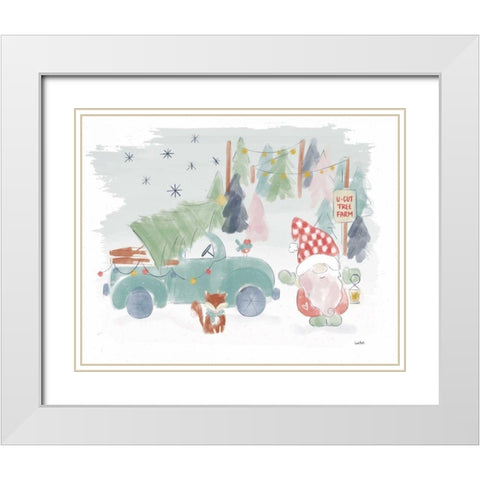 Woodland Wonders I White Modern Wood Framed Art Print with Double Matting by York, Leah
