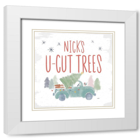 Woodland Wonders V White Modern Wood Framed Art Print with Double Matting by York, Leah