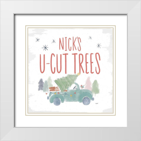 Woodland Wonders V White Modern Wood Framed Art Print with Double Matting by York, Leah