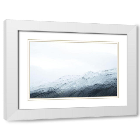 Mountain Gradient White Modern Wood Framed Art Print with Double Matting by Marshall, Laura