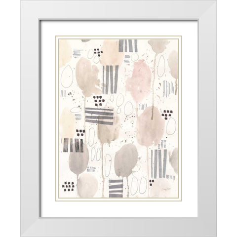 Neutral Studies II White Modern Wood Framed Art Print with Double Matting by Prahl, Courtney