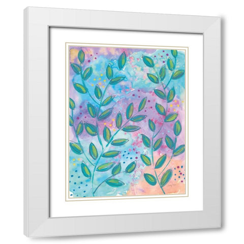 Botanical Brights I White Modern Wood Framed Art Print with Double Matting by Prahl, Courtney