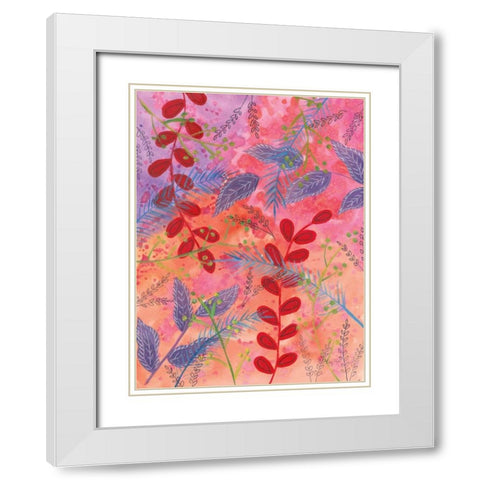 Botanical Brights II White Modern Wood Framed Art Print with Double Matting by Prahl, Courtney