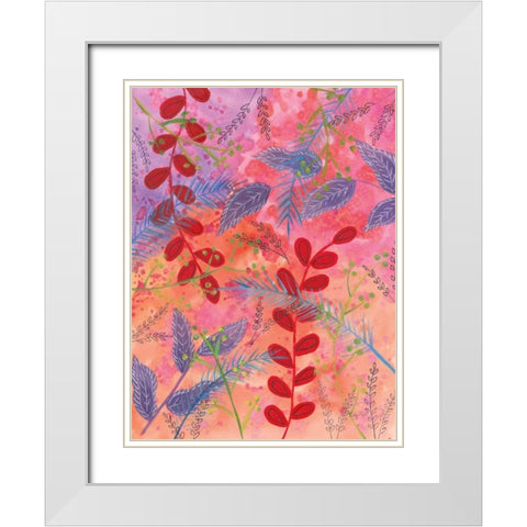 Botanical Brights II White Modern Wood Framed Art Print with Double Matting by Prahl, Courtney