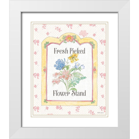 Peaceful Petals IV White Modern Wood Framed Art Print with Double Matting by Grove, Beth