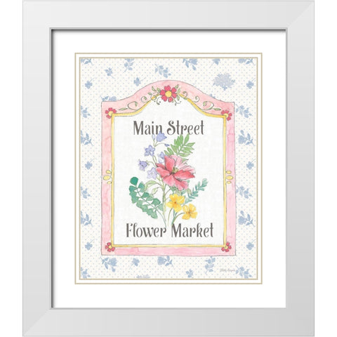 Peaceful Petals V White Modern Wood Framed Art Print with Double Matting by Grove, Beth