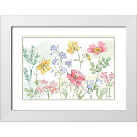 Peaceful Petals VI White Modern Wood Framed Art Print with Double Matting by Grove, Beth