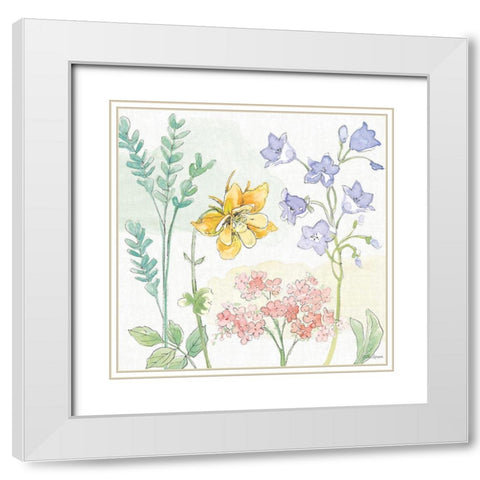 Peaceful Petals VII White Modern Wood Framed Art Print with Double Matting by Grove, Beth