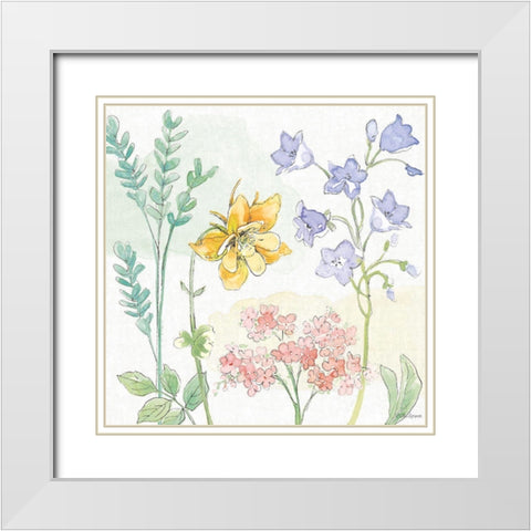 Peaceful Petals VII White Modern Wood Framed Art Print with Double Matting by Grove, Beth