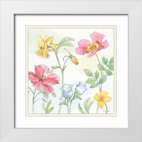 Peaceful Petals VIII White Modern Wood Framed Art Print with Double Matting by Grove, Beth