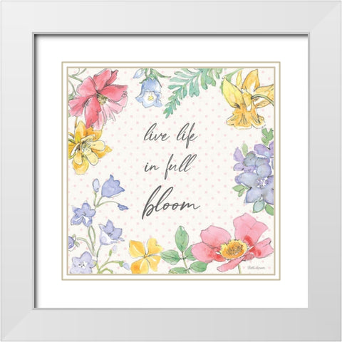 Peaceful Petals X White Modern Wood Framed Art Print with Double Matting by Grove, Beth