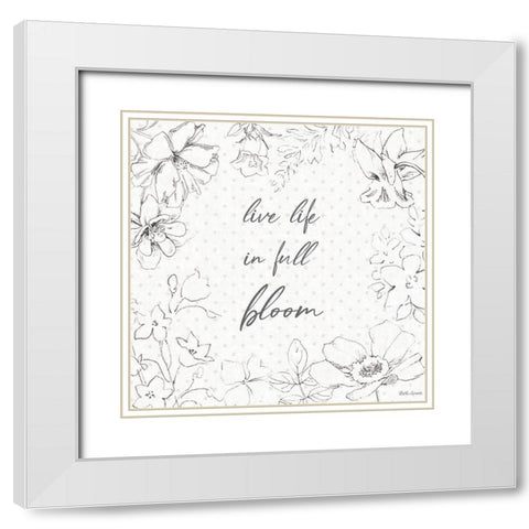 Peaceful Petals X Neutral White Modern Wood Framed Art Print with Double Matting by Grove, Beth