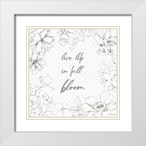 Peaceful Petals X Neutral White Modern Wood Framed Art Print with Double Matting by Grove, Beth