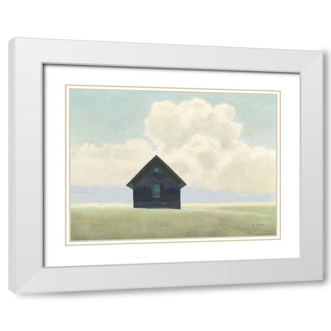 Lonely Landscape I White Modern Wood Framed Art Print with Double Matting by Wiens, James