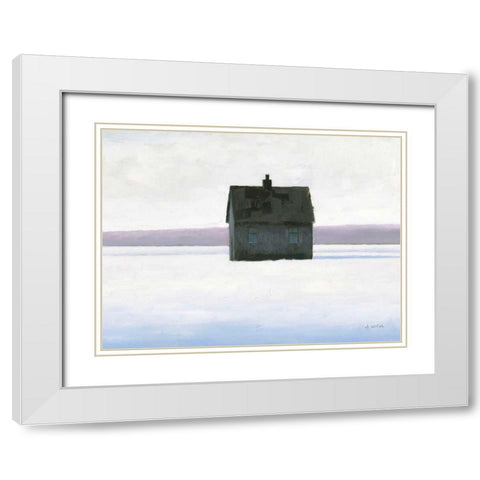 Lonely Winter Landscape II White Modern Wood Framed Art Print with Double Matting by Wiens, James