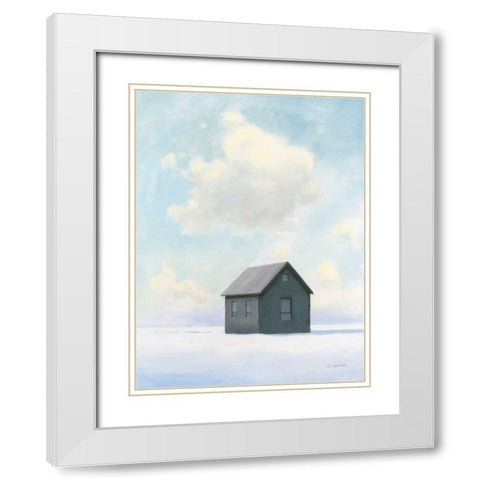 Lonely Winter Landscape III White Modern Wood Framed Art Print with Double Matting by Wiens, James