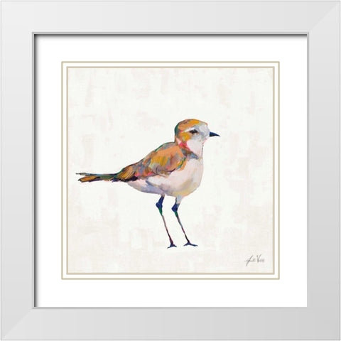 Coastal Plover III Linen White Modern Wood Framed Art Print with Double Matting by Vertentes, Jeanette