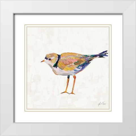 Coastal Plover IV Linen White Modern Wood Framed Art Print with Double Matting by Vertentes, Jeanette