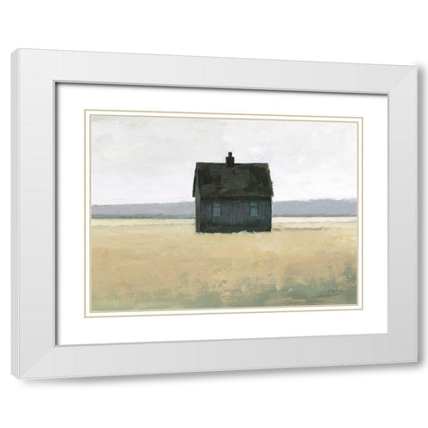 Lonely Landscape II White Modern Wood Framed Art Print with Double Matting by Wiens, James