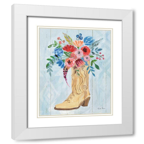 Cowgirl II White Modern Wood Framed Art Print with Double Matting by Zaman, Farida