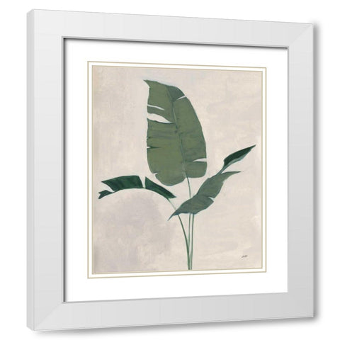 Palm Botanical II White Modern Wood Framed Art Print with Double Matting by Purinton, Julia