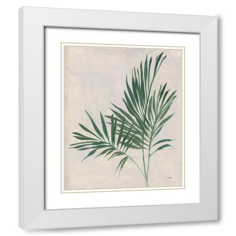 Palm Botanical IV White Modern Wood Framed Art Print with Double Matting by Purinton, Julia