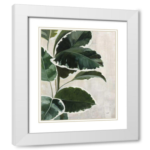 Tropical Study I White Modern Wood Framed Art Print with Double Matting by Purinton, Julia