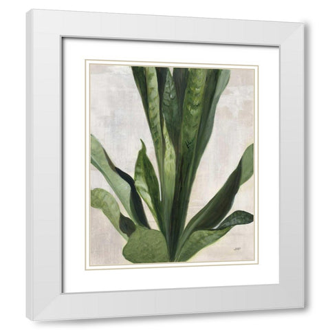 Tropical Study III White Modern Wood Framed Art Print with Double Matting by Purinton, Julia